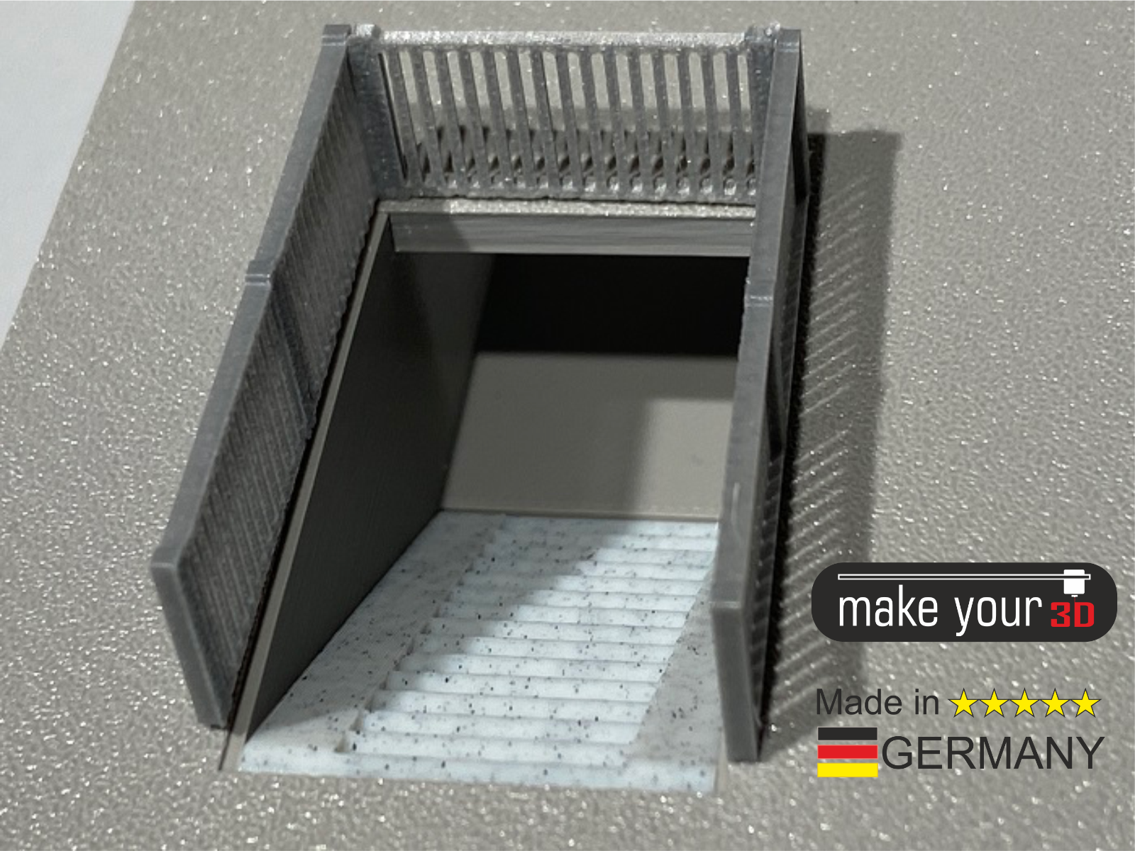 TT 1:120 Unterführung Bahnsteigunterführung Treppe mit Kofferrampe