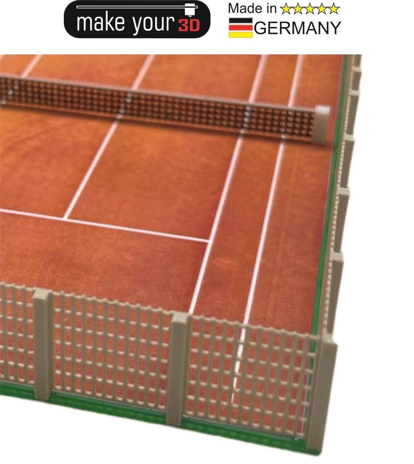 Spur N 1:160 Premium Tennisplatz mit Netz und Zaun Bausatz inkl. Decal