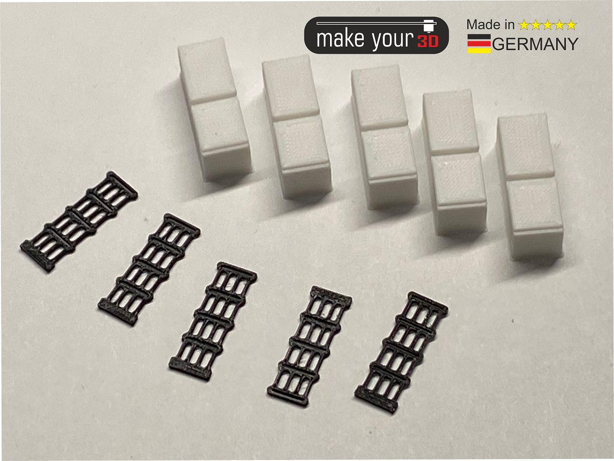 H0 1:87  SET 5 Stk. Kühlschrank mittel Elektrogeräte für z.B. Bauhof