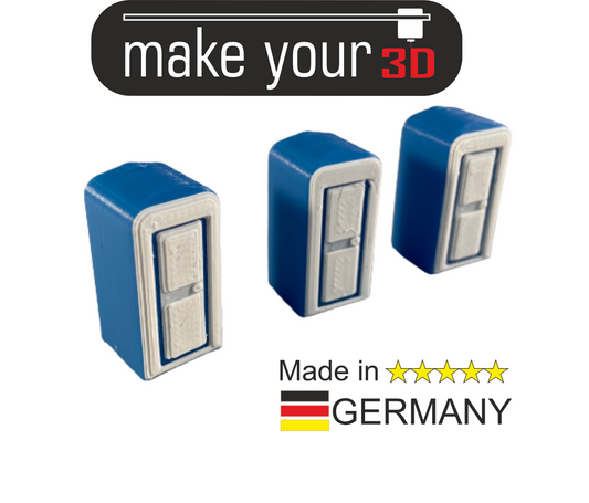 H0 Toiletten Set 1:87 3x Baustellen Mobile Toilette WC Toilettenhäuschen