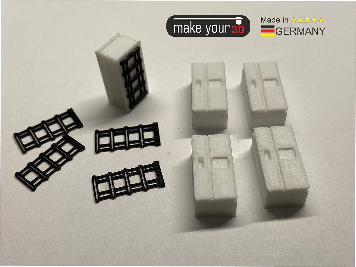 H0 1:87  SET 5 Stk. Kühlschrank groß Elektrogeräte für z.B. Bauhof