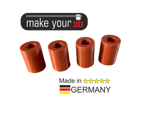 4x Silikondämpfer für Heizbett  Anycubic i3 Mega X - 3D Drucker  - Standard Red