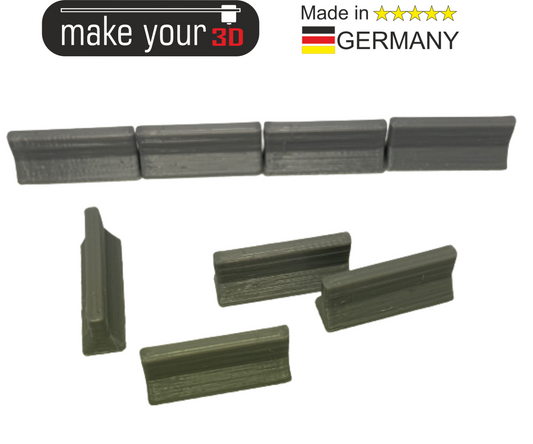 H0 Set 1:87 20Stk. Betonabsperrung Betonleitplanke Autobahn Grau