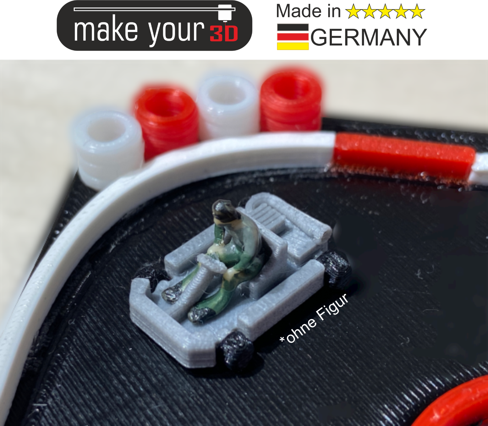 H0 1:87 Kartbahn mit 5 Stk. Kart GoKart Rennstrecke inkl. Bande und Reifenstapel