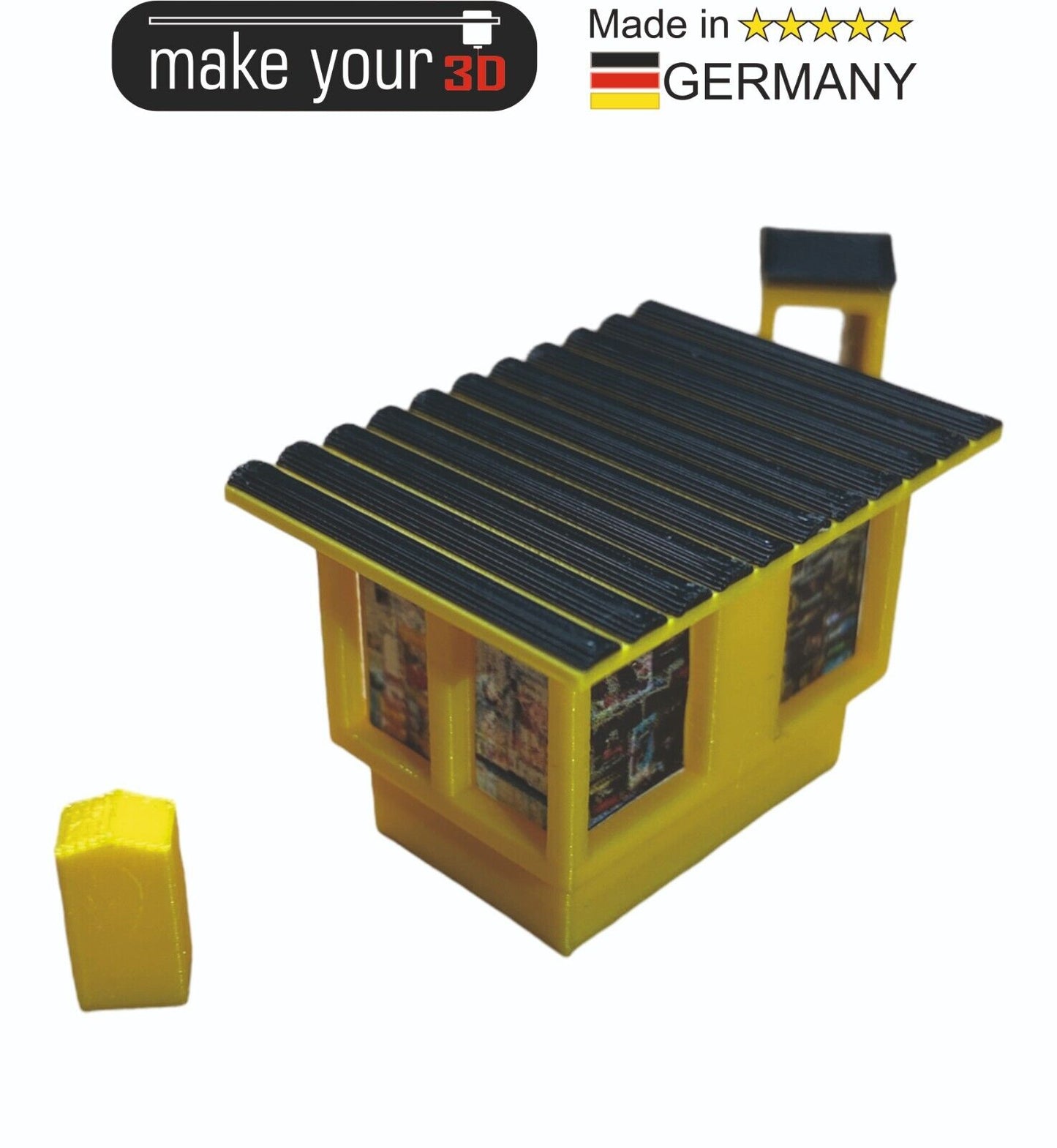 TT 1:120 SET Premium DDR Kiosk mit Telefonzelle und Briefkasten inkl. Decals