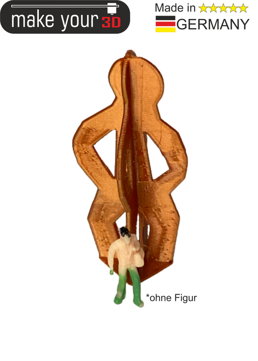 H0 Kupfer Statue 1:87  Park Statue  Kunst - auf verwittert getrimmt