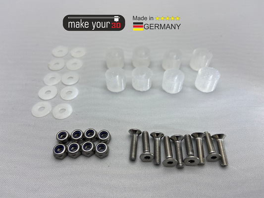 Nylock und Silikondämpfer Mod Clear Edition für Prusa 3D Drucker Mk3 Mk3s Mk3s+