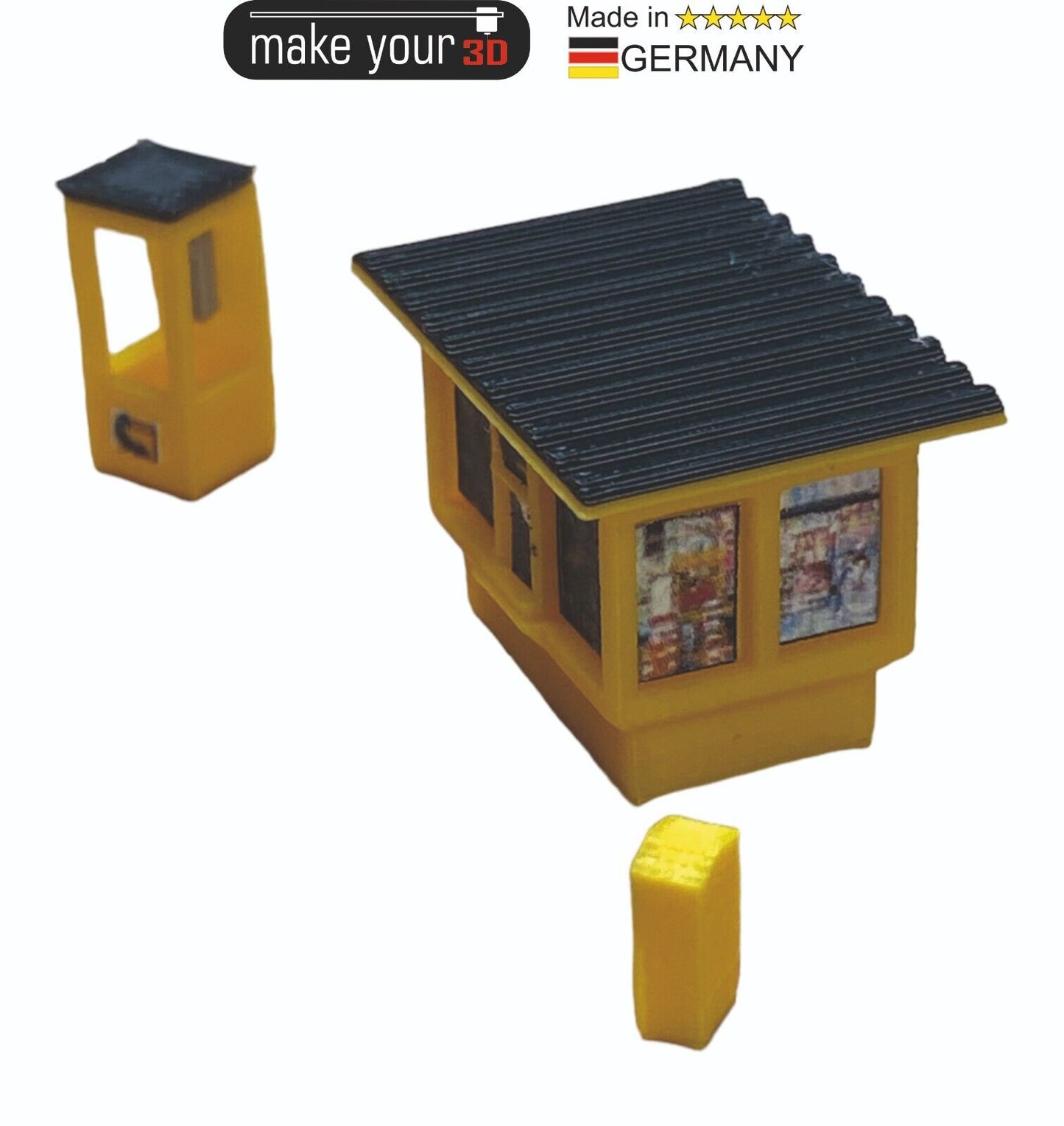 N 1:160 SET Premium DDR Kiosk mit Telefonzelle und Briefkasten inkl. Decals