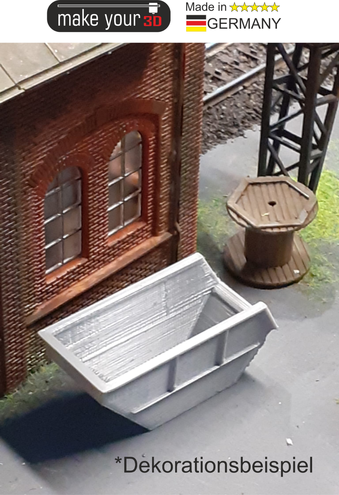 TT Absetzcontainer  Absetzmulde 5St. 1:120 Stapelbare Container 9 Farben möglich