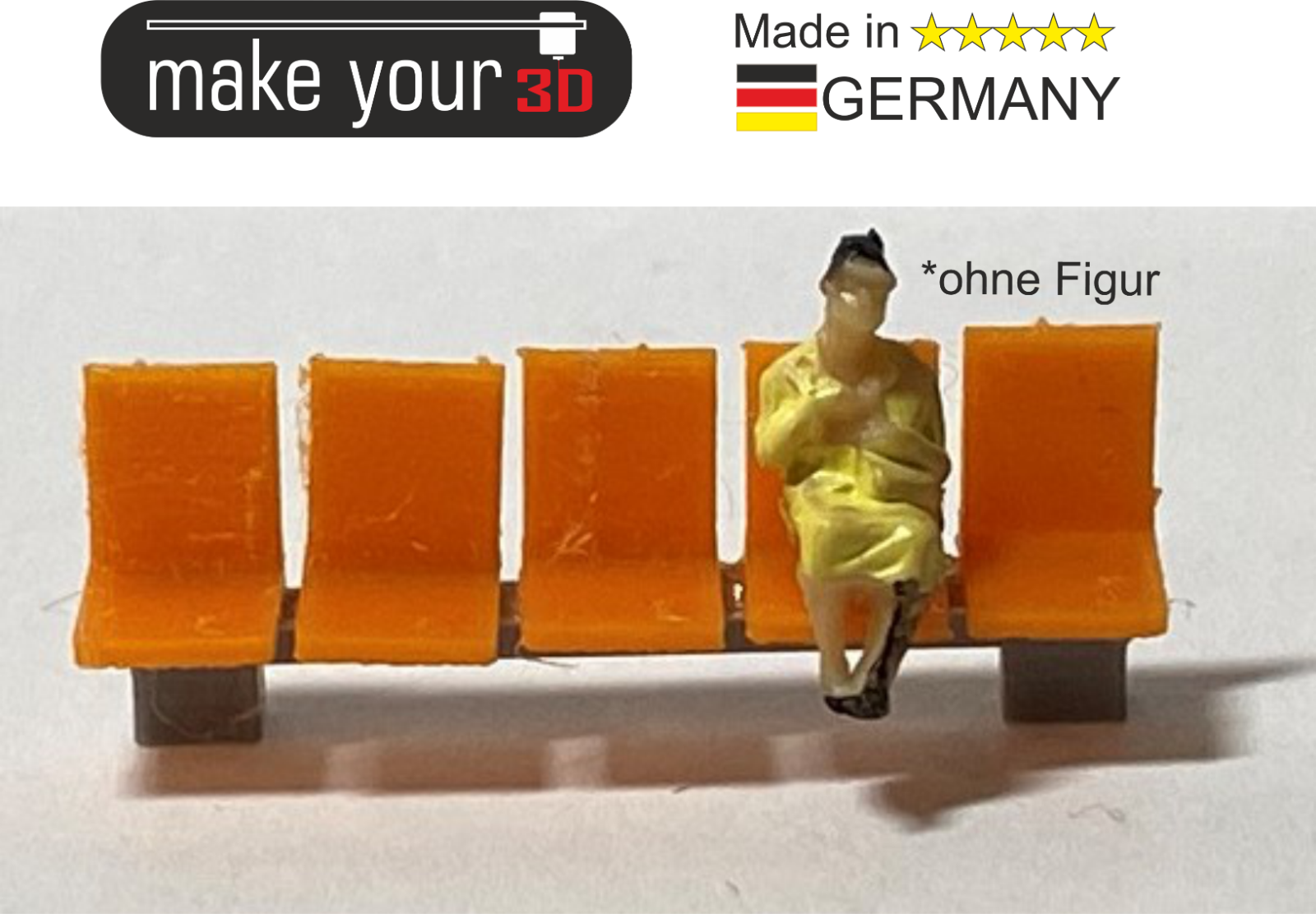 H0 1:87  SET 2Stk. Bahnsteig Sitze Haltestellen Sitze Sitzbank