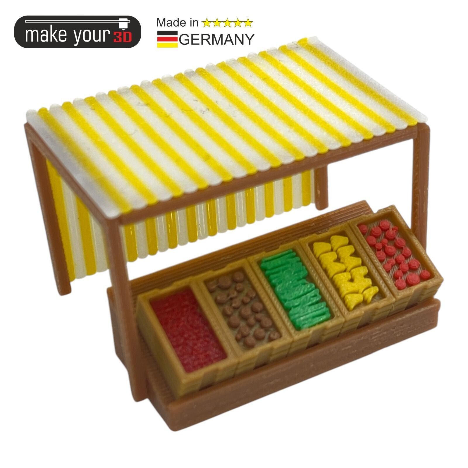 H0 1:87 Marktstand - Sehr hohe Details - Obststand Gemüsestand Weihnachtsmarkt