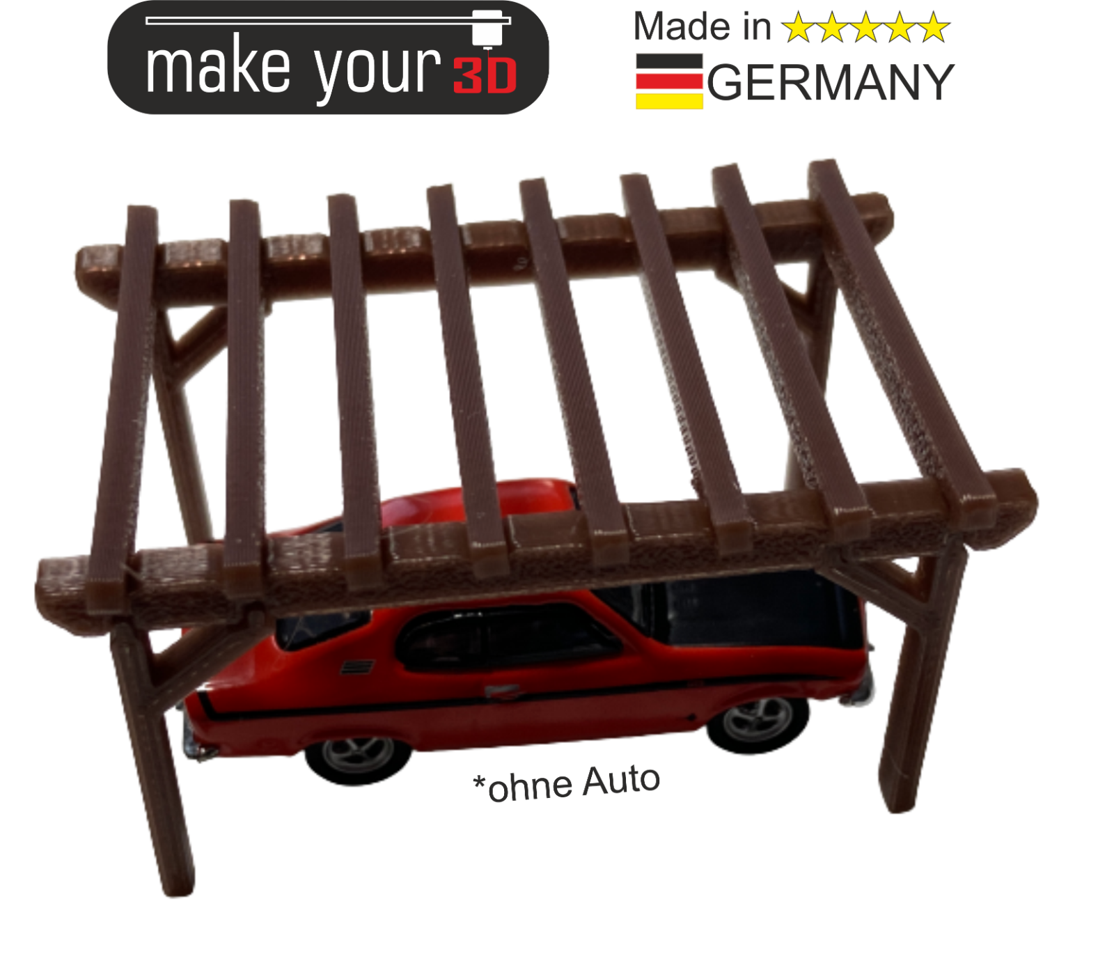 H0 1:87 SET Carport Garage Unterstellplatz - 3 Farben möglich