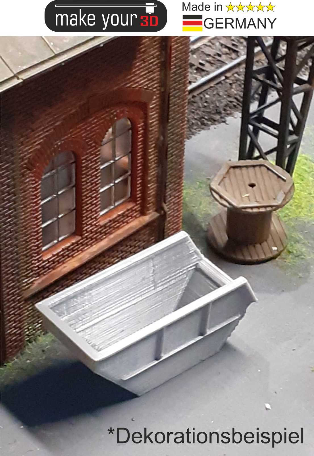 H0 Absetzcontainer / Absetzmulde 5 Stk. 1:87  Stapelbare Container