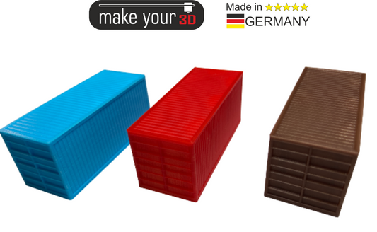 H0 1:87 SET 3 Stk. 20ft Container Schiffscontainer LKW Container Zug Container