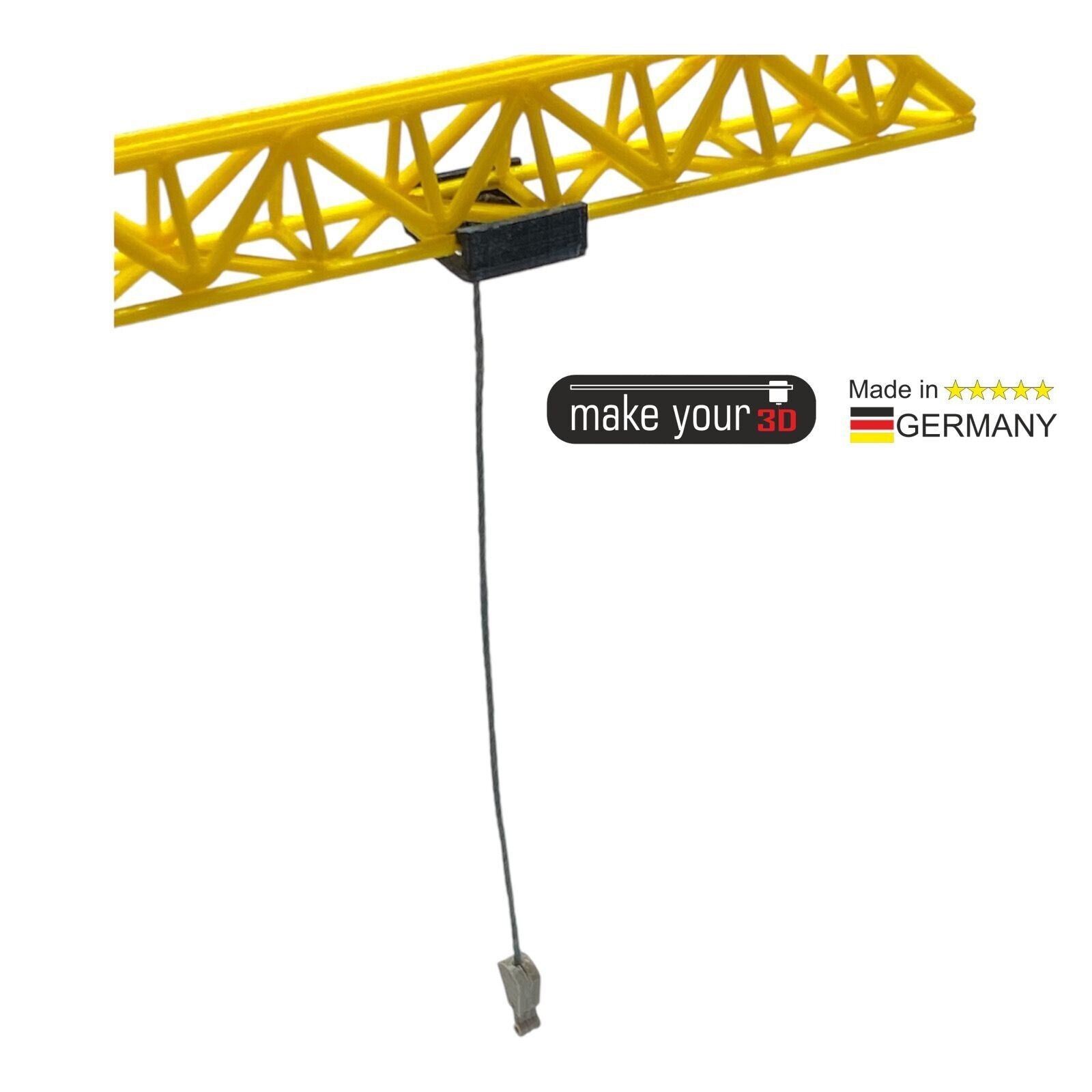 Spur N 1:160 Baukran Gelb | Bausatz | Turmdrehkran | Kran | Turmkran | Baustelle