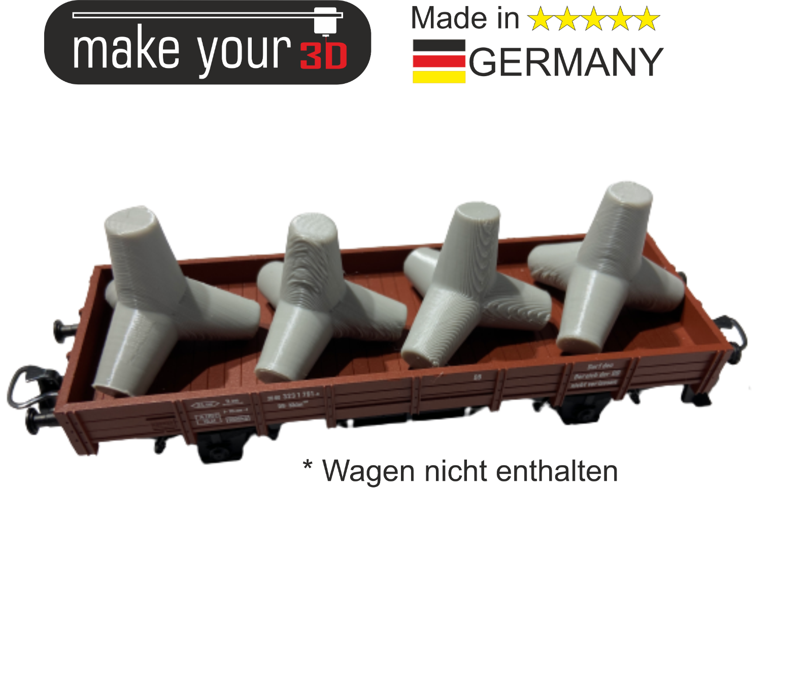 H0 1:87  SET 4Stk. Wellenbrecher - Transportgut