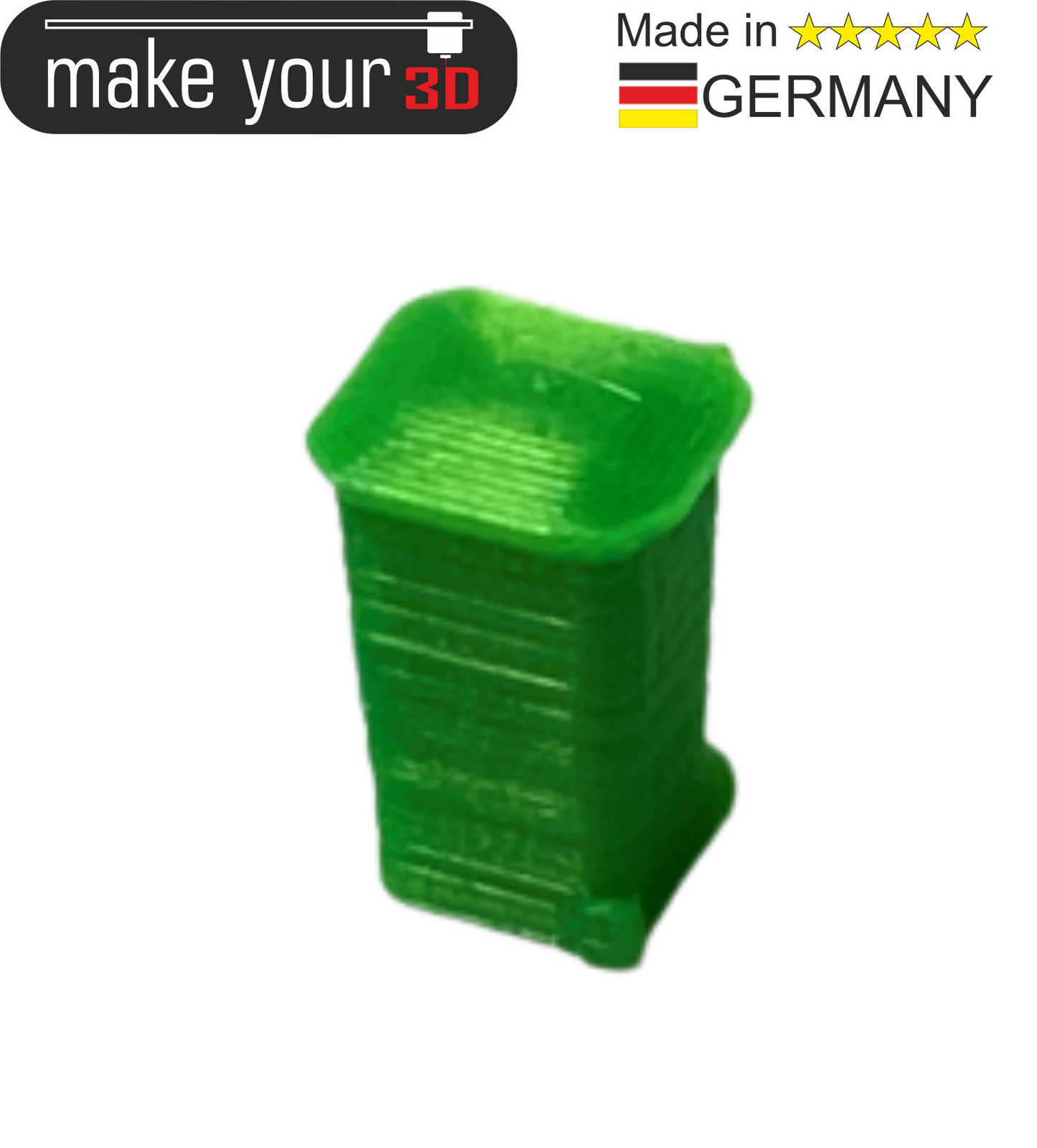 H0 Mülltonnen 1:87 SET 2Stk. in 6 Farben möglich