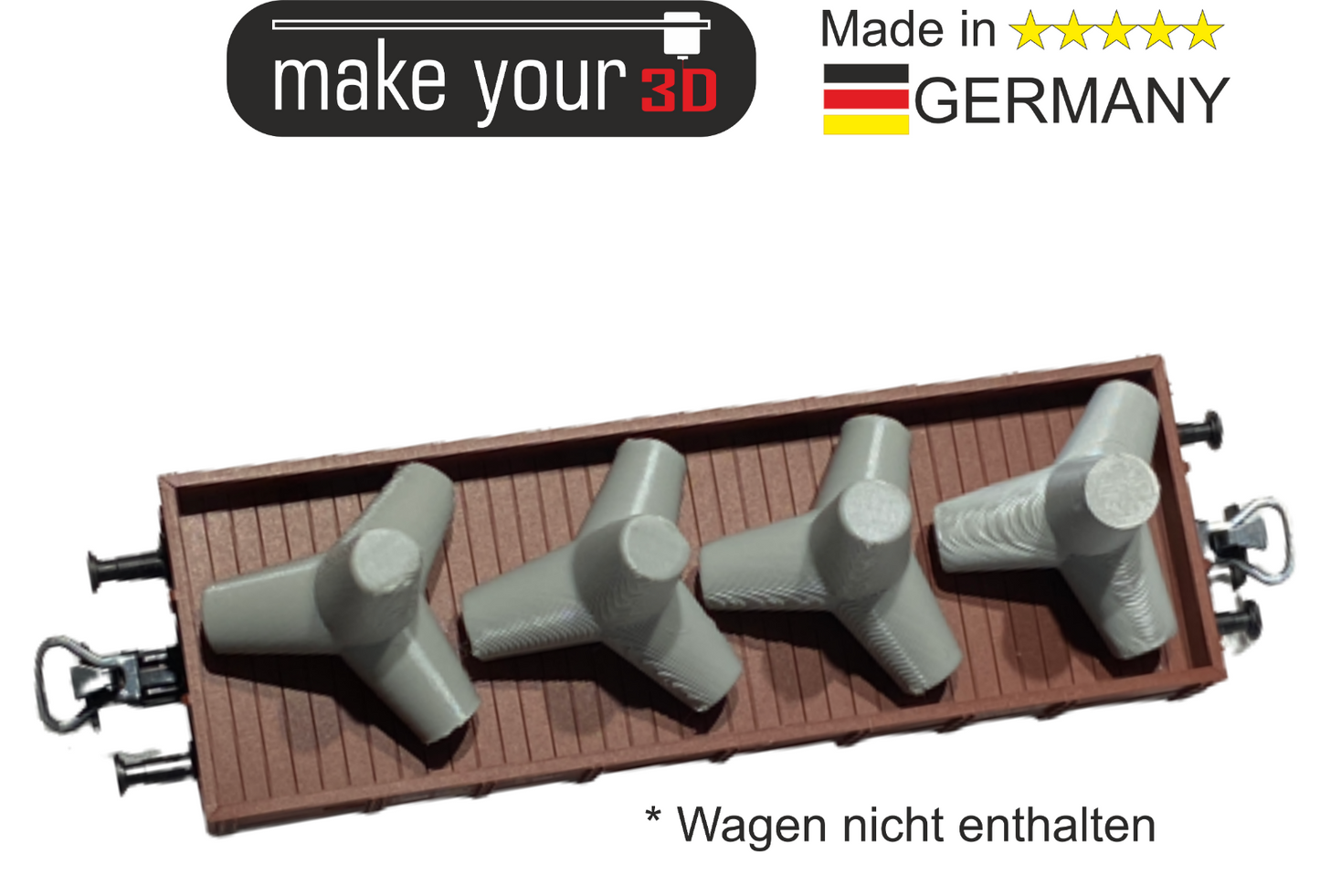 H0 1:87 SET 4Stk. Wellenbrecher - Transportgut