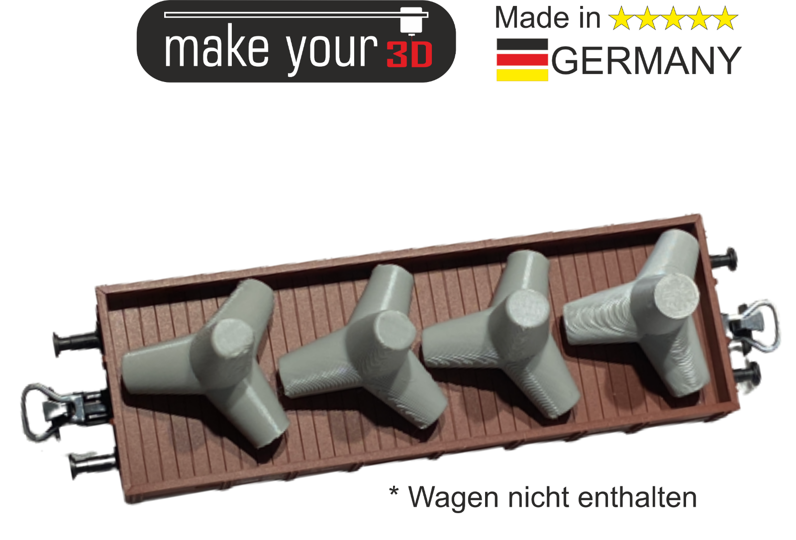 H0 1:87  SET 4Stk. Wellenbrecher - Transportgut