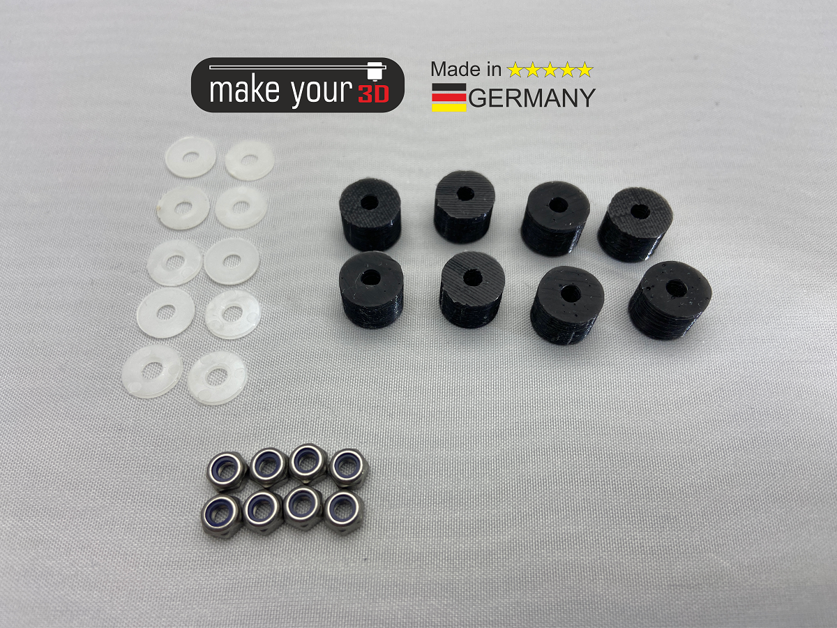 Nylock und Silikondämpfer Mod Black Edition für Prusa 3D Drucker MK3 MK3s Mk3s+