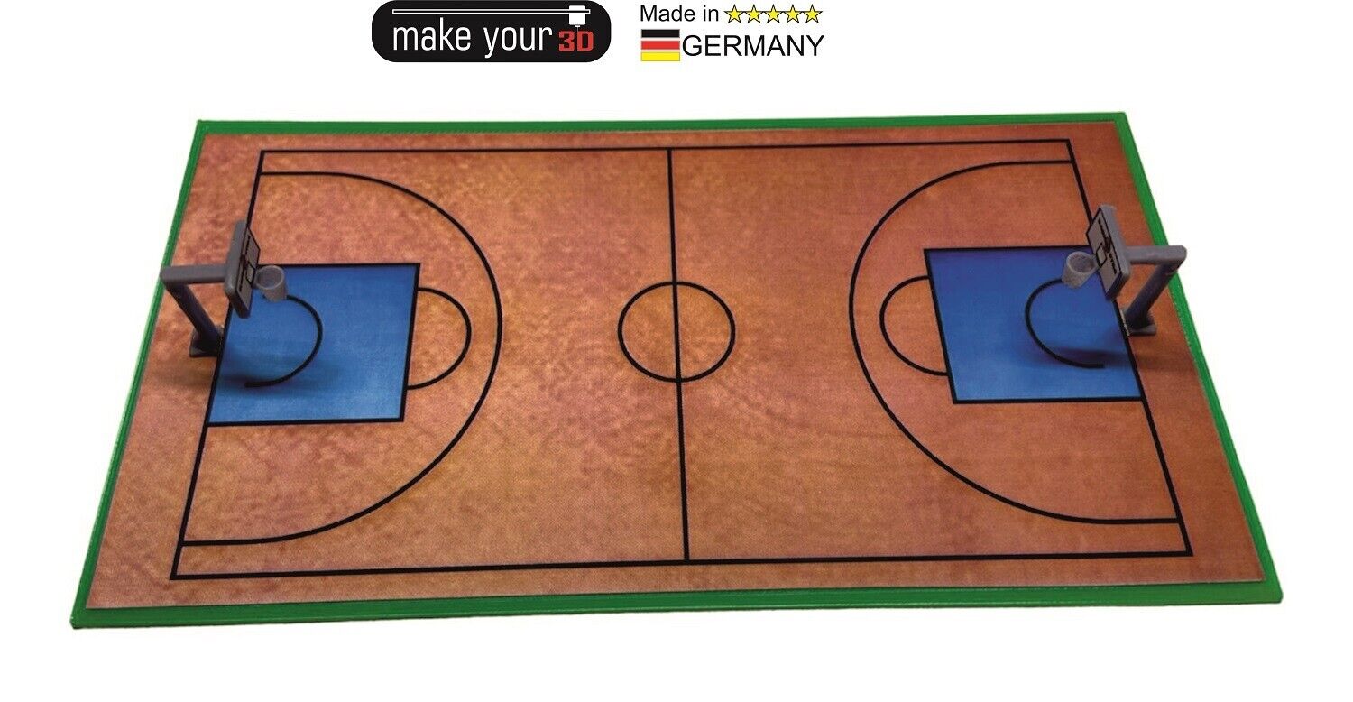 Spur N 1:160 Premium Basketballplatz mit Körbe Bausatz inkl. Decal - ohne Zaun