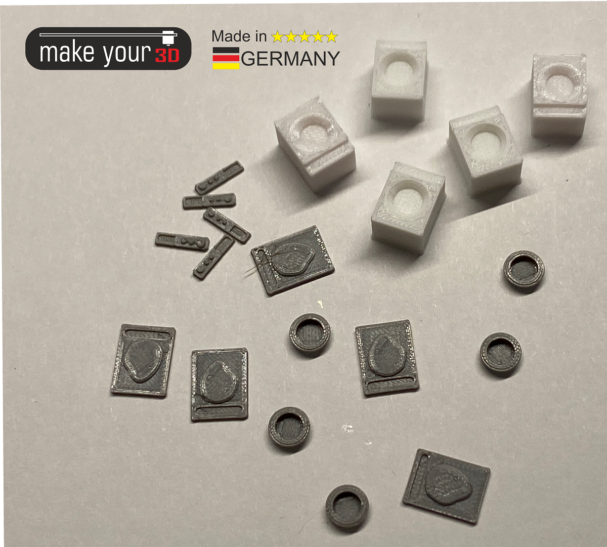 H0 1:87  SET 5 Stk. Waschmaschine Elektrogeräte für z.B. Bauhof