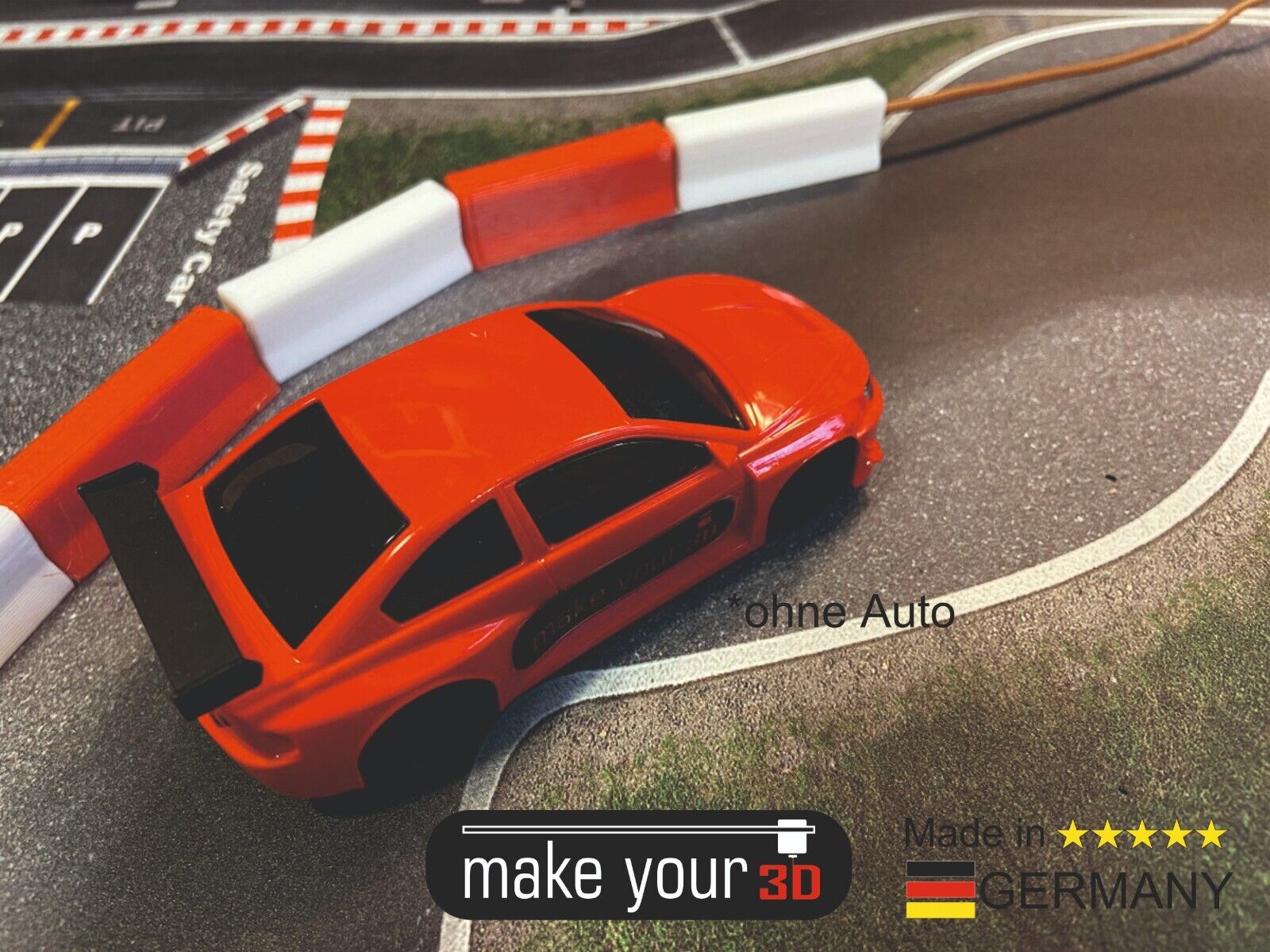 Streckenbegrenzung 90cm Bande mit Loch 1:43 Rot/Weiß  20 Stk. Set für Dr!ft Siku