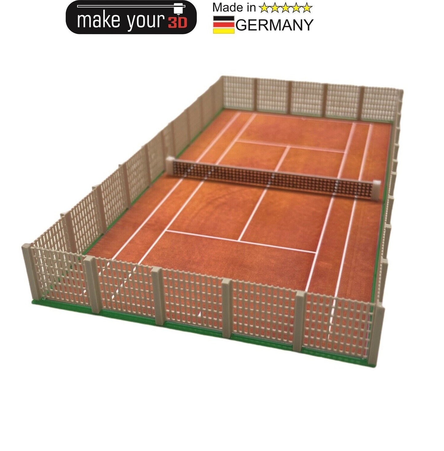 Spur N 1:160 Premium Tennisplatz mit Netz und Zaun Bausatz inkl. Decal