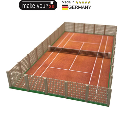 Spur N 1:160 Premium Tennisplatz mit Netz und Zaun Bausatz inkl. Decal