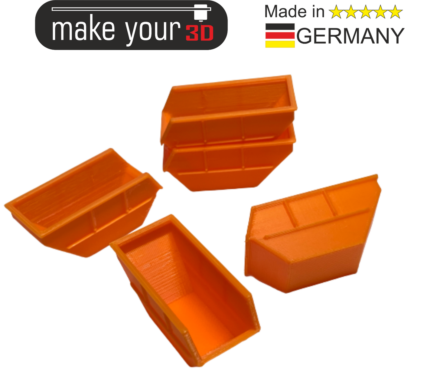 TT Absetzcontainer Absetzmulde 5St. 1:120 Stapelbare Container 9 Farben möglich