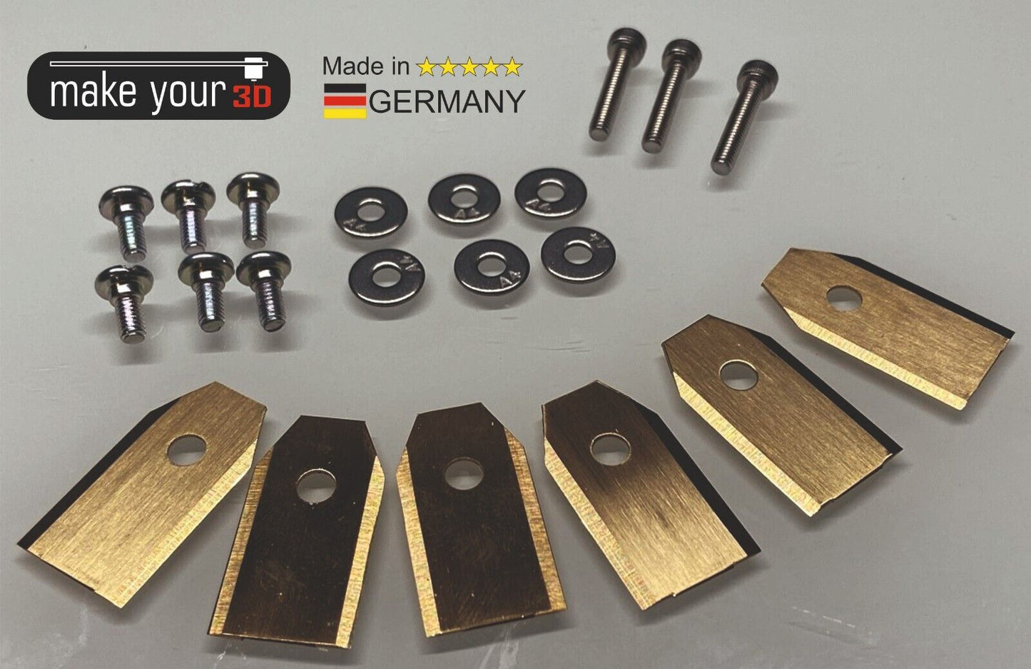 6 Klingen Messerscheibe inkl. 6 Titan Messer für Worx Landroid M500 M700