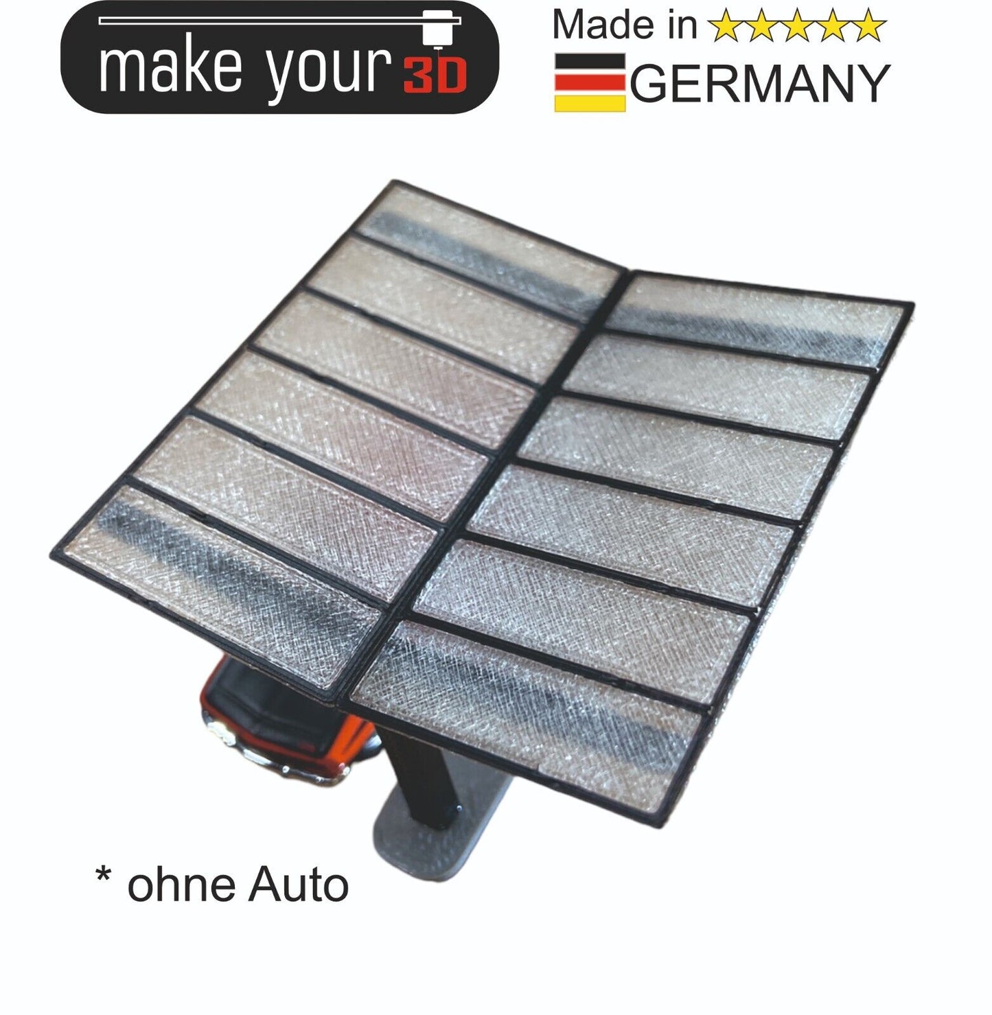 H0 1:87 SET Unterstellplatz Elektro Auto - Parkplatz - Überdachung - Ladesäule