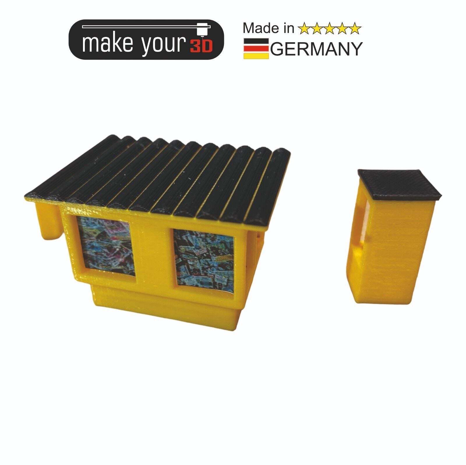 H0 1:87  SET Premium DDR Kiosk mit Telefonzelle und Briefkasten inkl. Decals