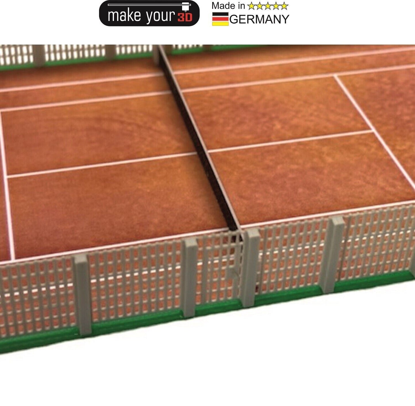 Spur N 1:160 Premium Tennisplatz mit Netz und Zaun Bausatz inkl. Decal