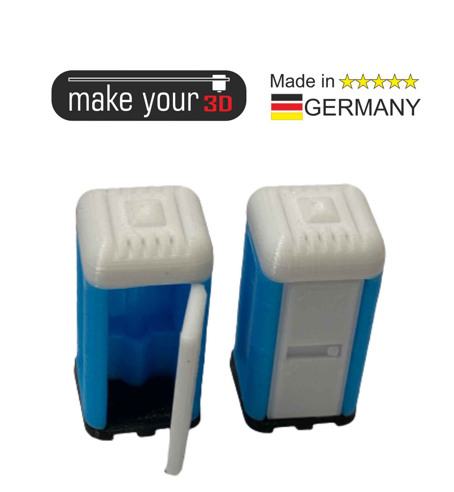 H0 Toiletten Set 1:87 2 Premium Baustellen Mobile Toilette WC Toilettenhäuschen