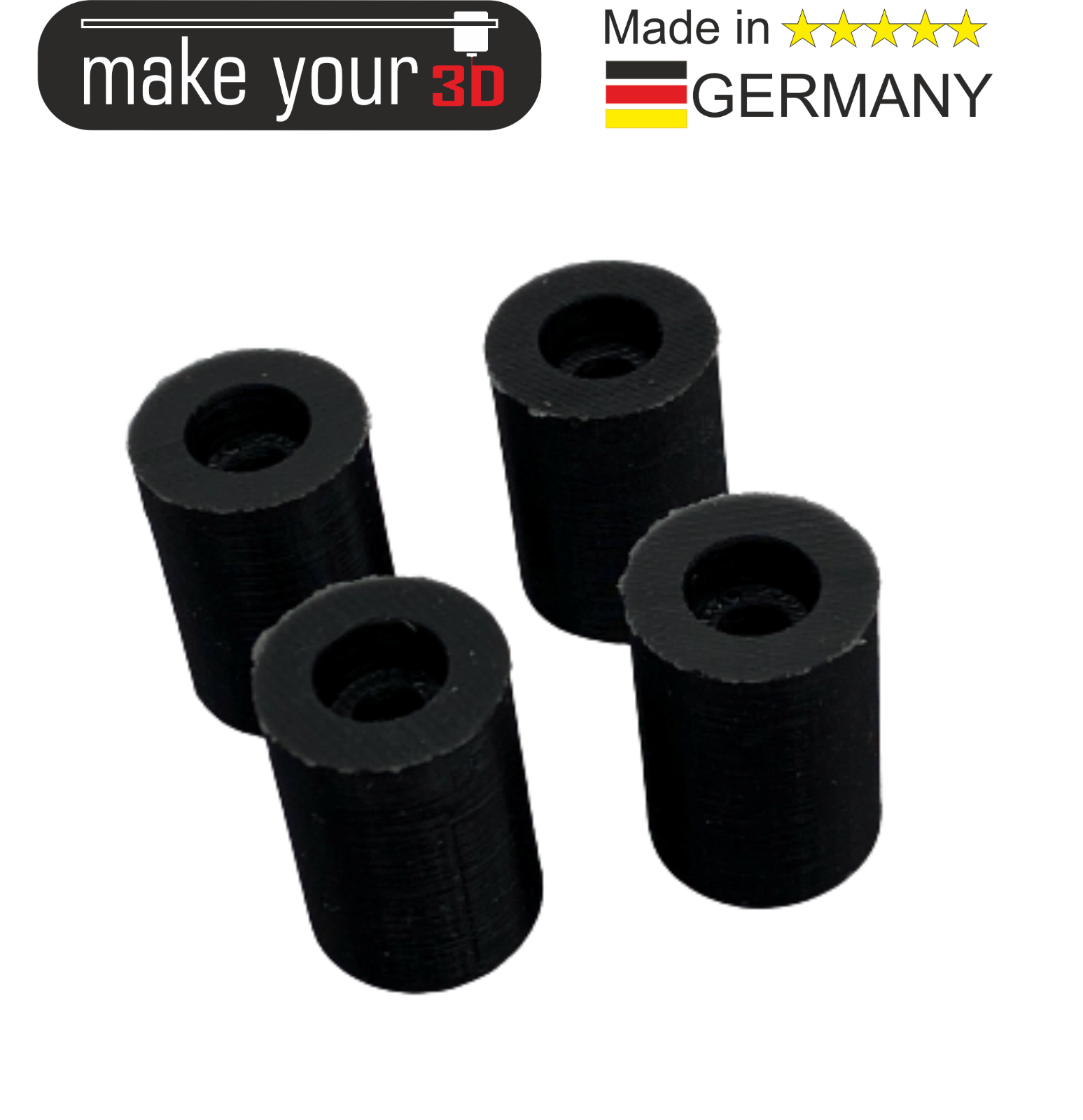 4x Silikondämpfer Black Edition für Heizbett  Anycubic i3 Mega X - 3D Drucker