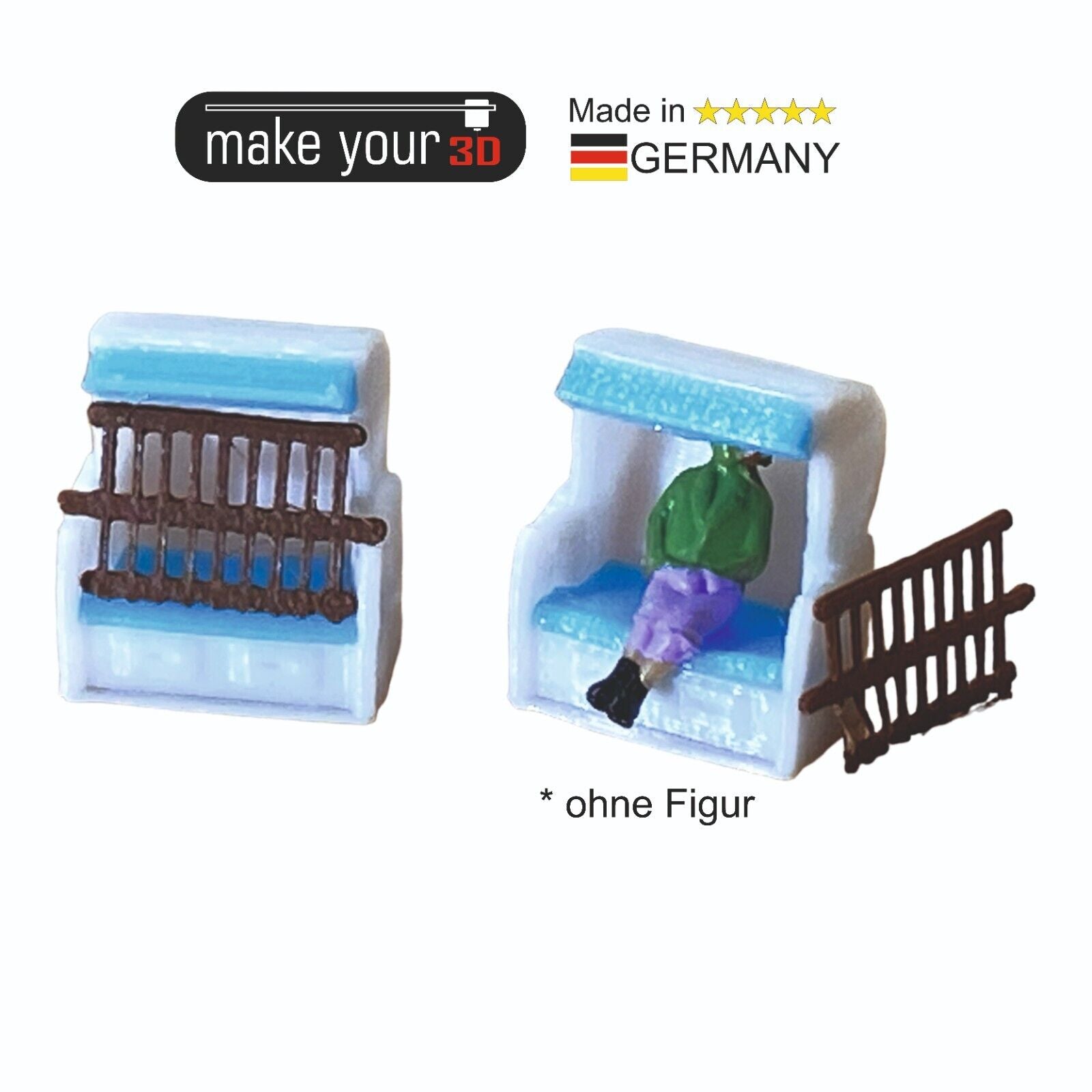 Spur N 1:160  SET 2Stk. Premium Strandkorb