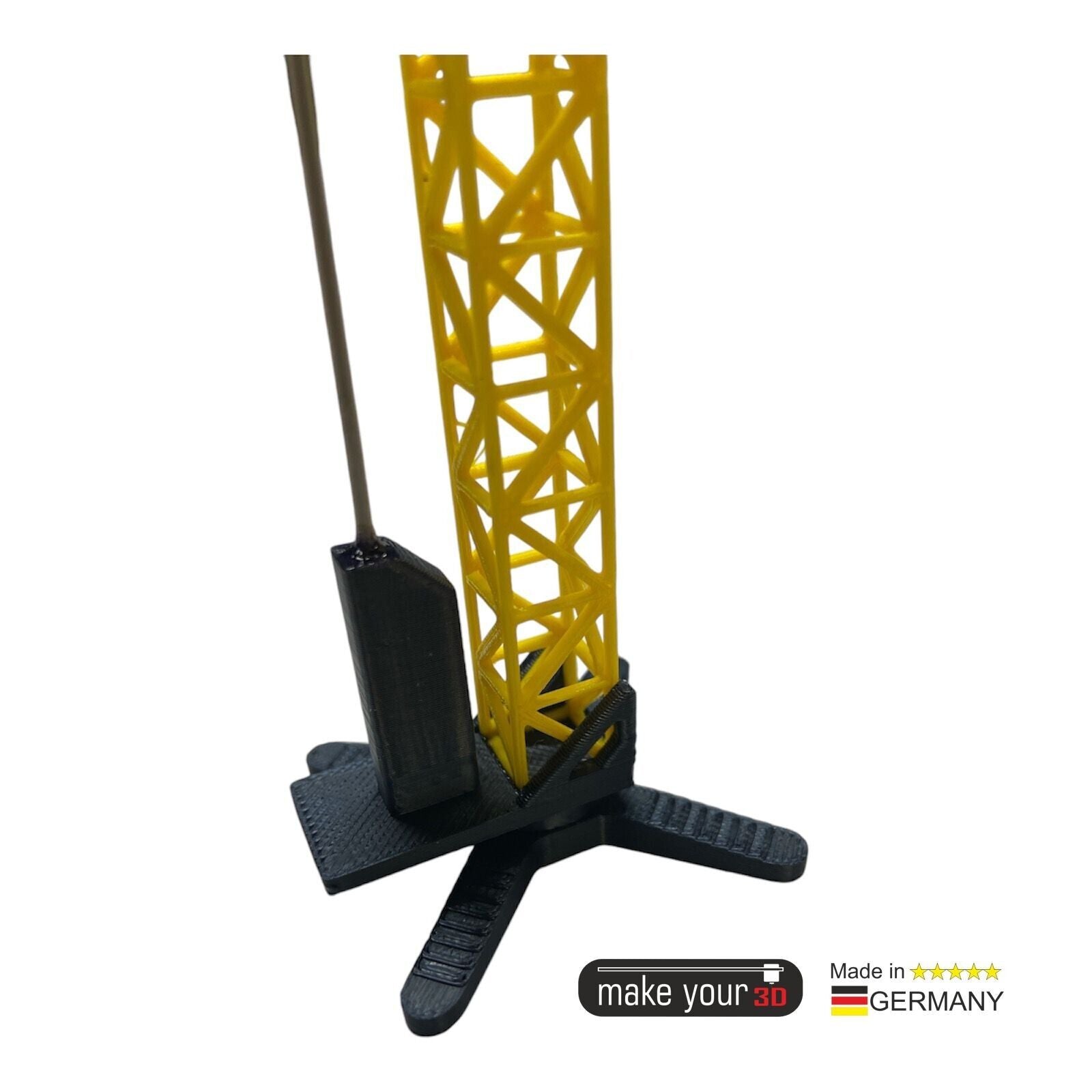 Spur N 1:160 Baukran Gelb | Bausatz | Turmdrehkran | Kran | Turmkran | Baustelle