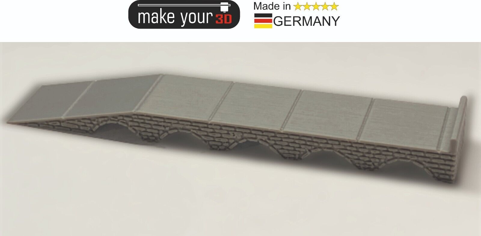 N Set 1:160 Laderampe Ziegel Grau