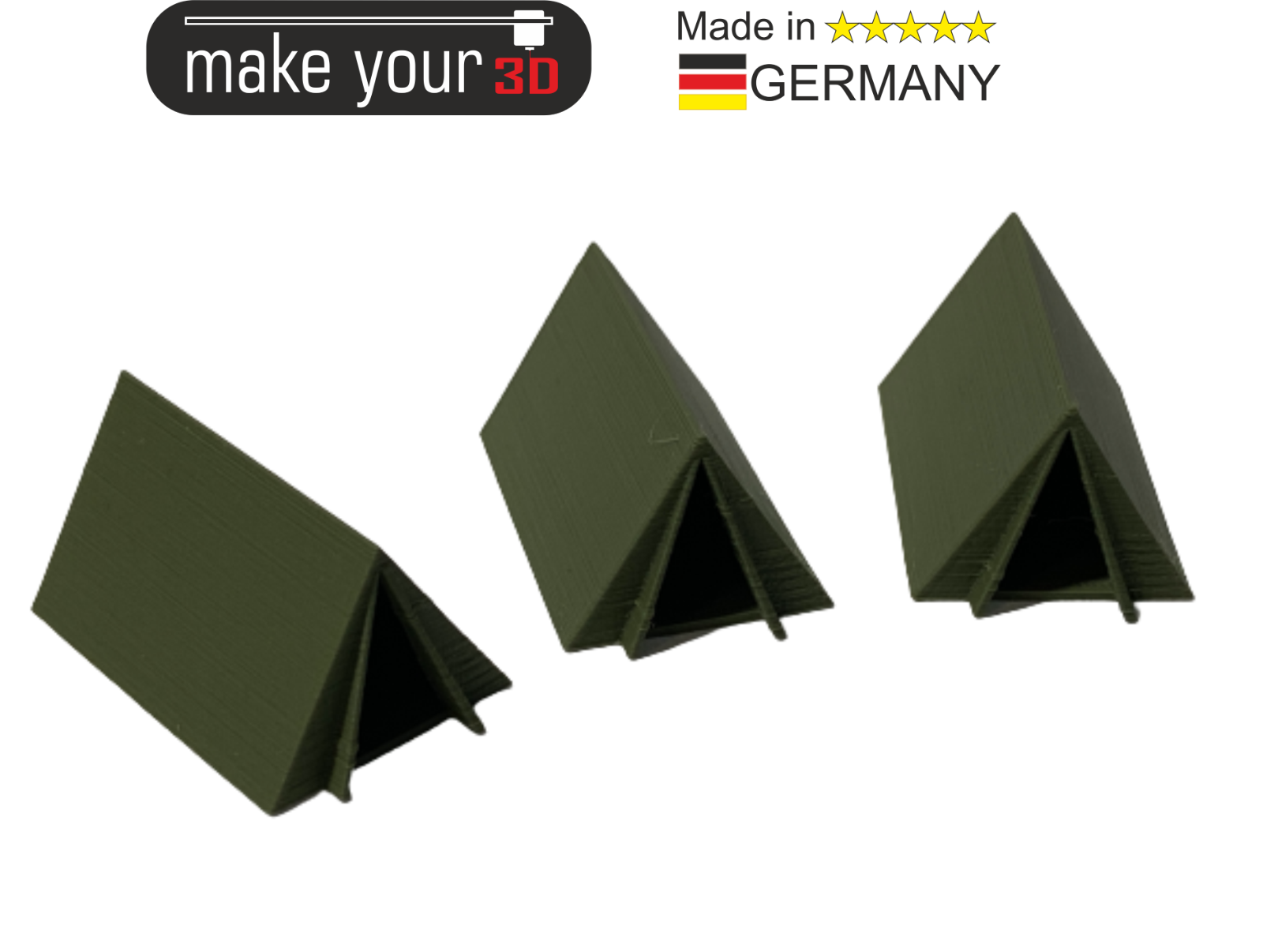 H0 Set 1:87 3Stk. Zelte Zeltlager Armee Grün Matt