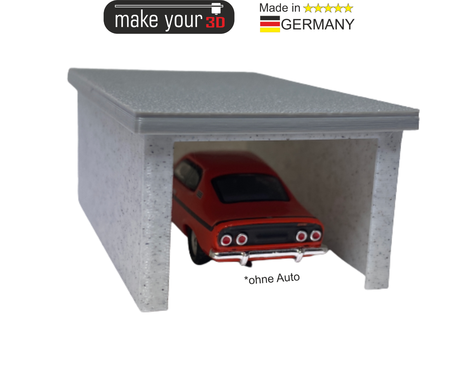 Spur N Garage 1:160  Einzelgarage Fertiggarage - Steinoptik