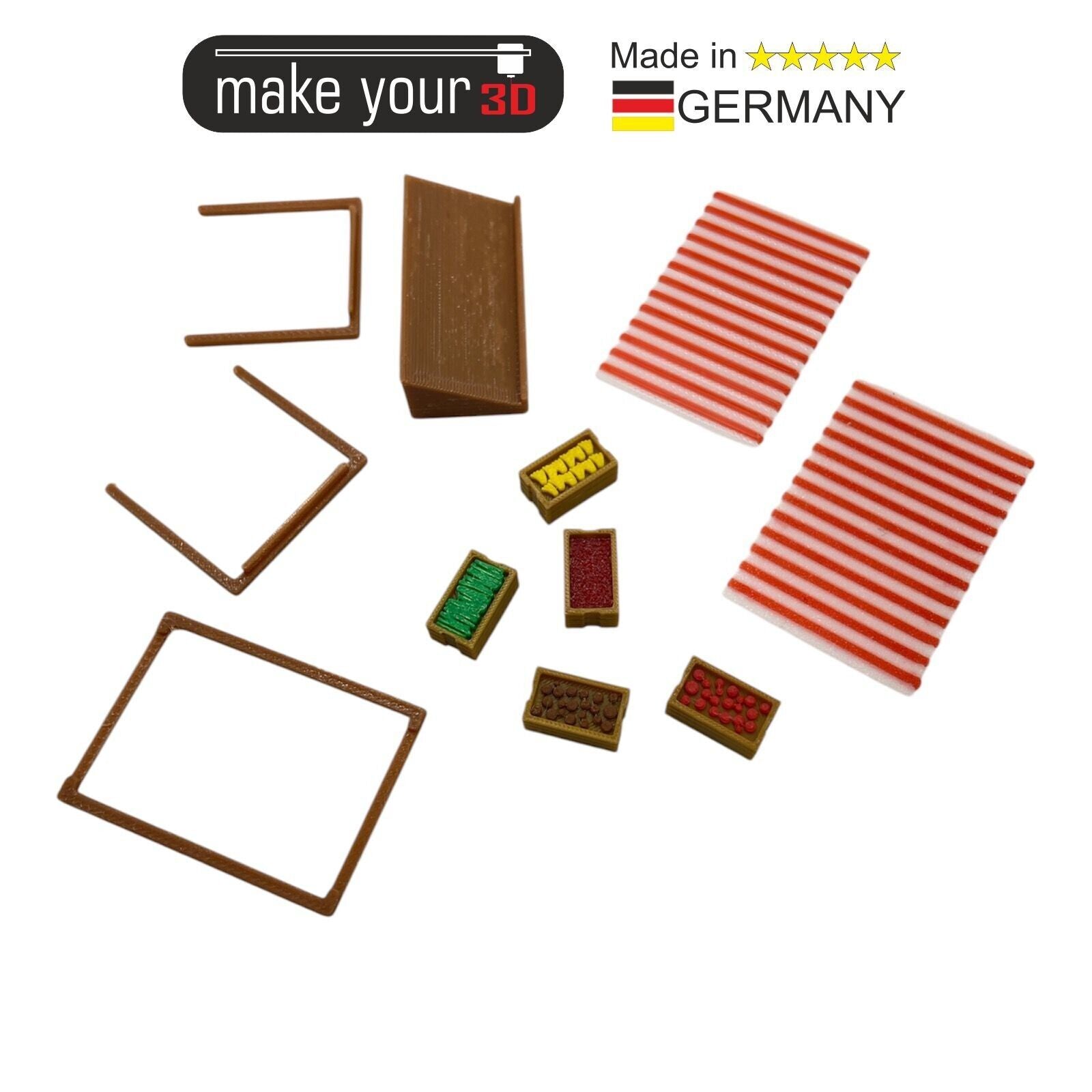 H0 1:87 Marktstand - Sehr hohe Details - Obststand Gemüsestand Weihnachtsmarkt