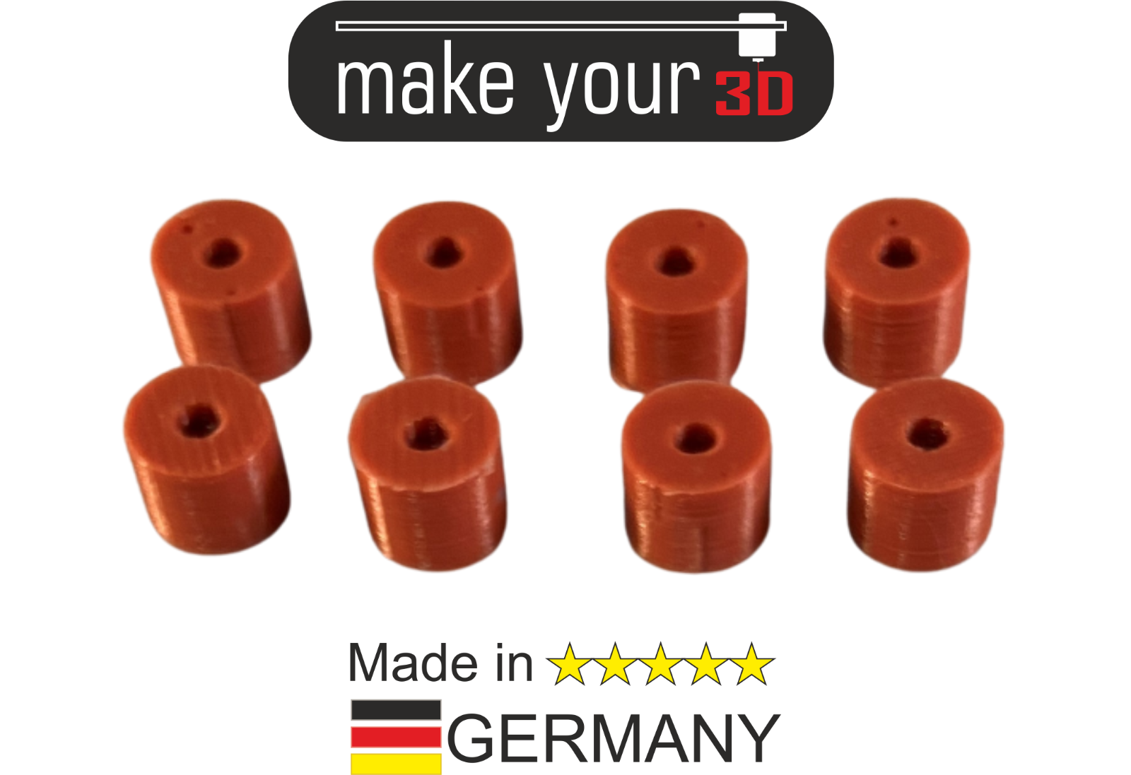 Silikondämpfer Mod für Prusa 3D MK3 MK3s Mk3s+ Drucker - Standard Red Edition