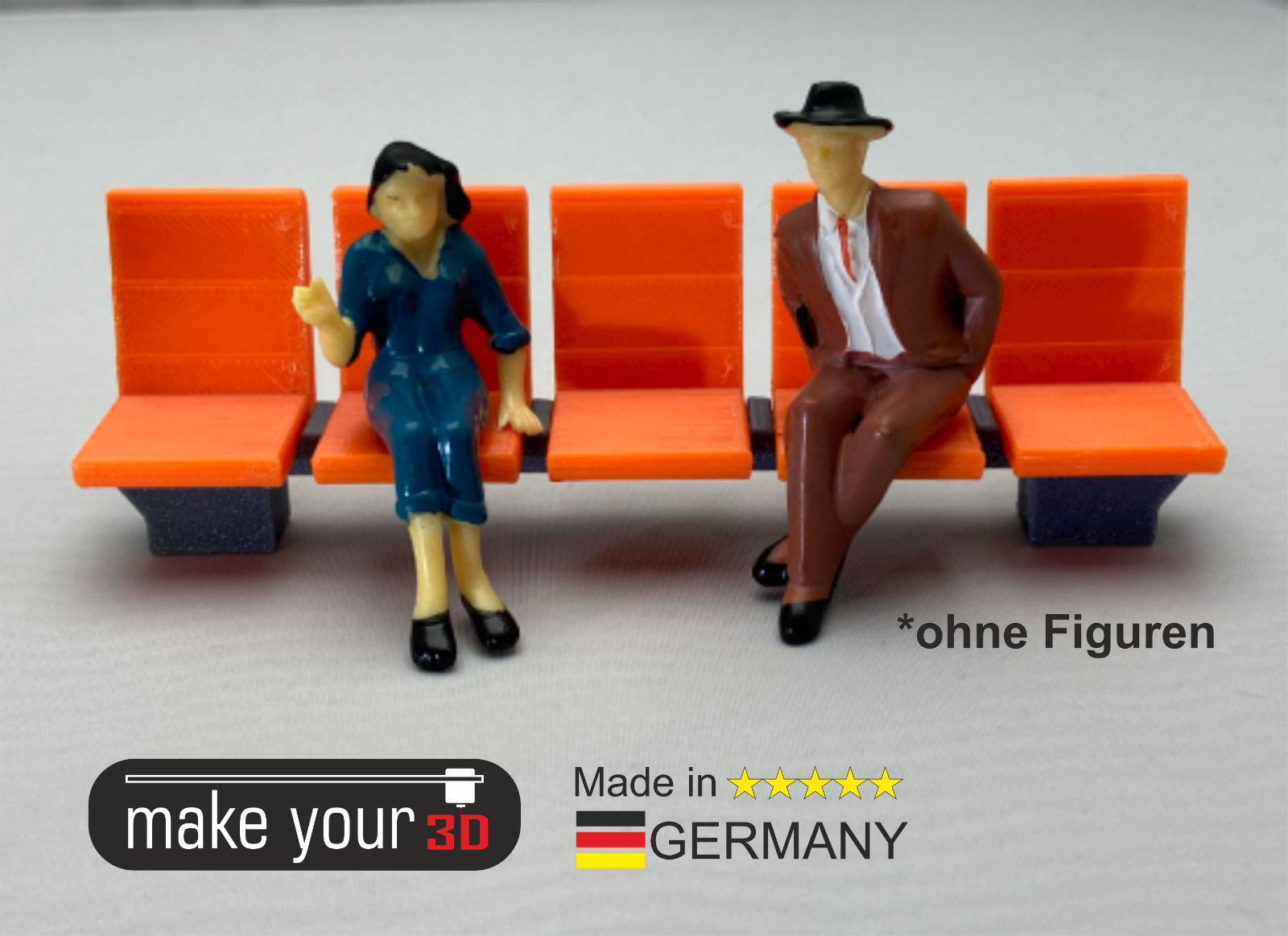 Spur G 1:22,5 Bahnsteig Sitze Haltestellen Sitze Sitzbank wetterfest aus PETG