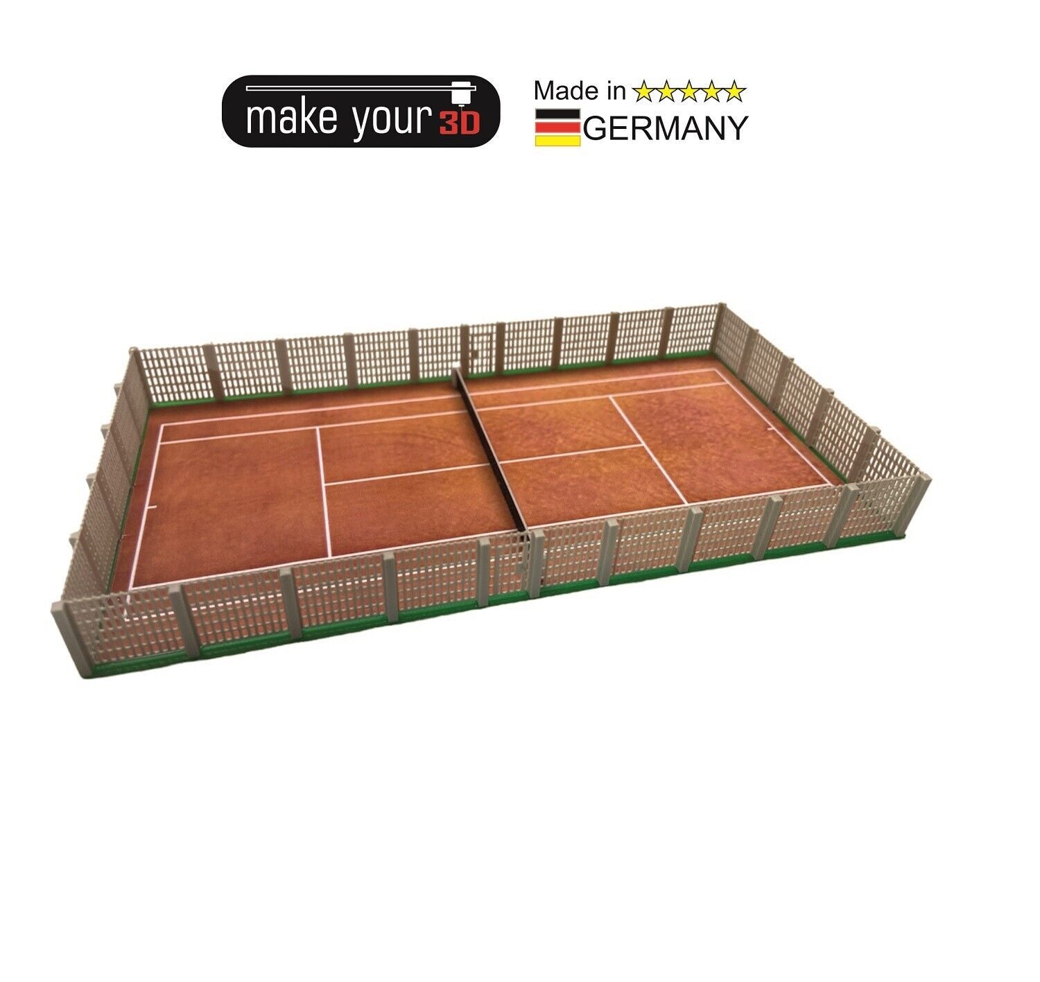 Spur N 1:160 Premium Tennisplatz mit Netz und Zaun Bausatz inkl. Decal