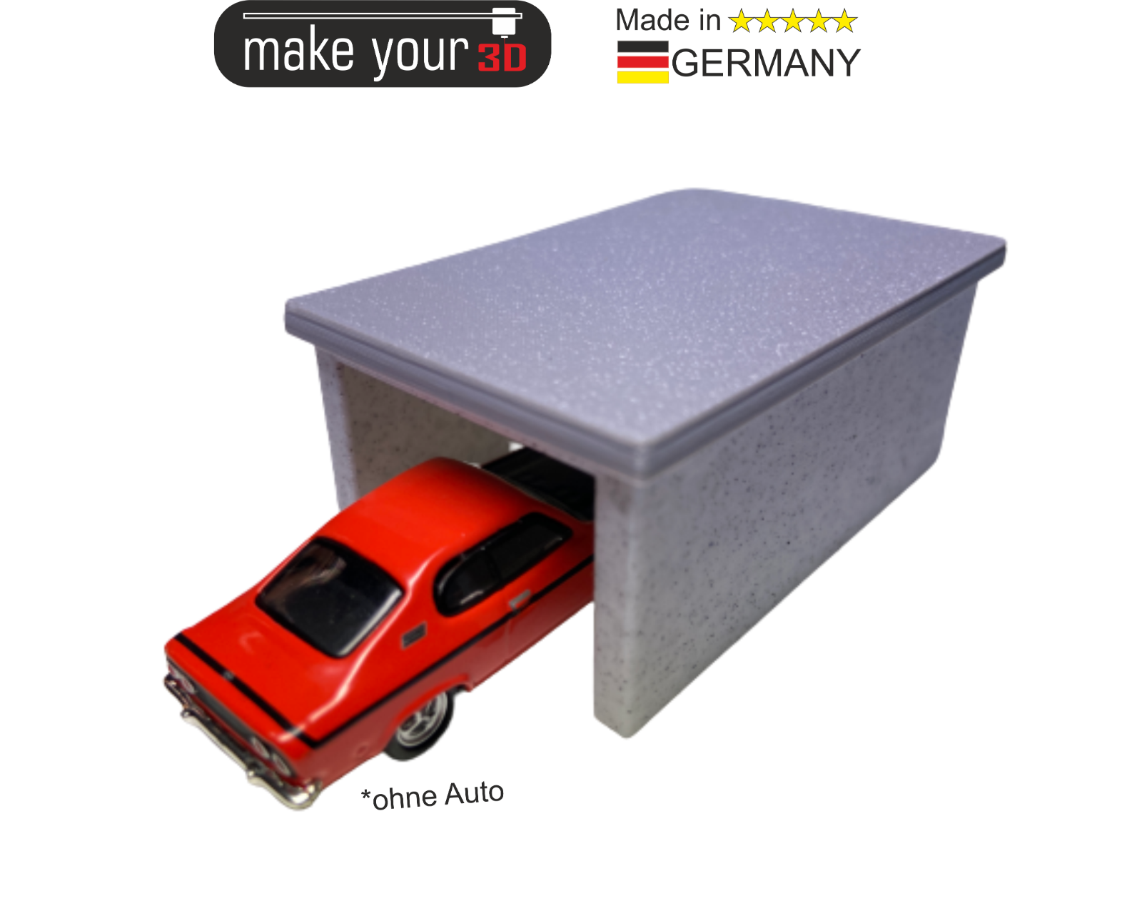 Spur TT Garage 1:120  Einzelgarage Fertiggarage - Steinoptik