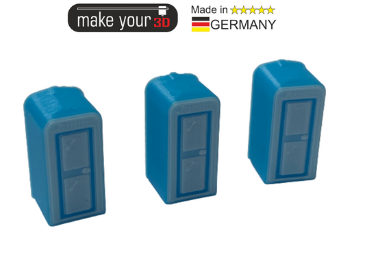 TT Toiletten Set 1:120 3x Baustellen Mobile Toilette WC Toilettenhäuschen