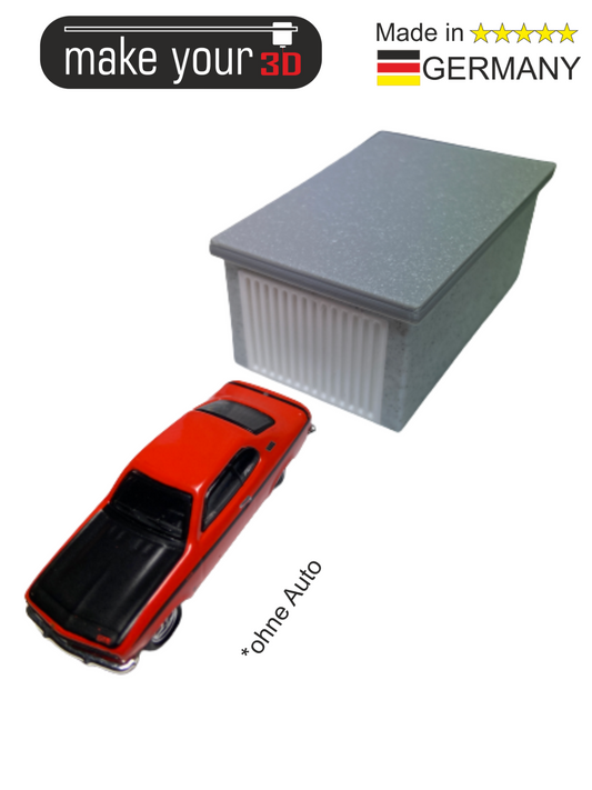 Spur N Garage 1:160  Einzelgarage Fertiggarage - Steinoptik