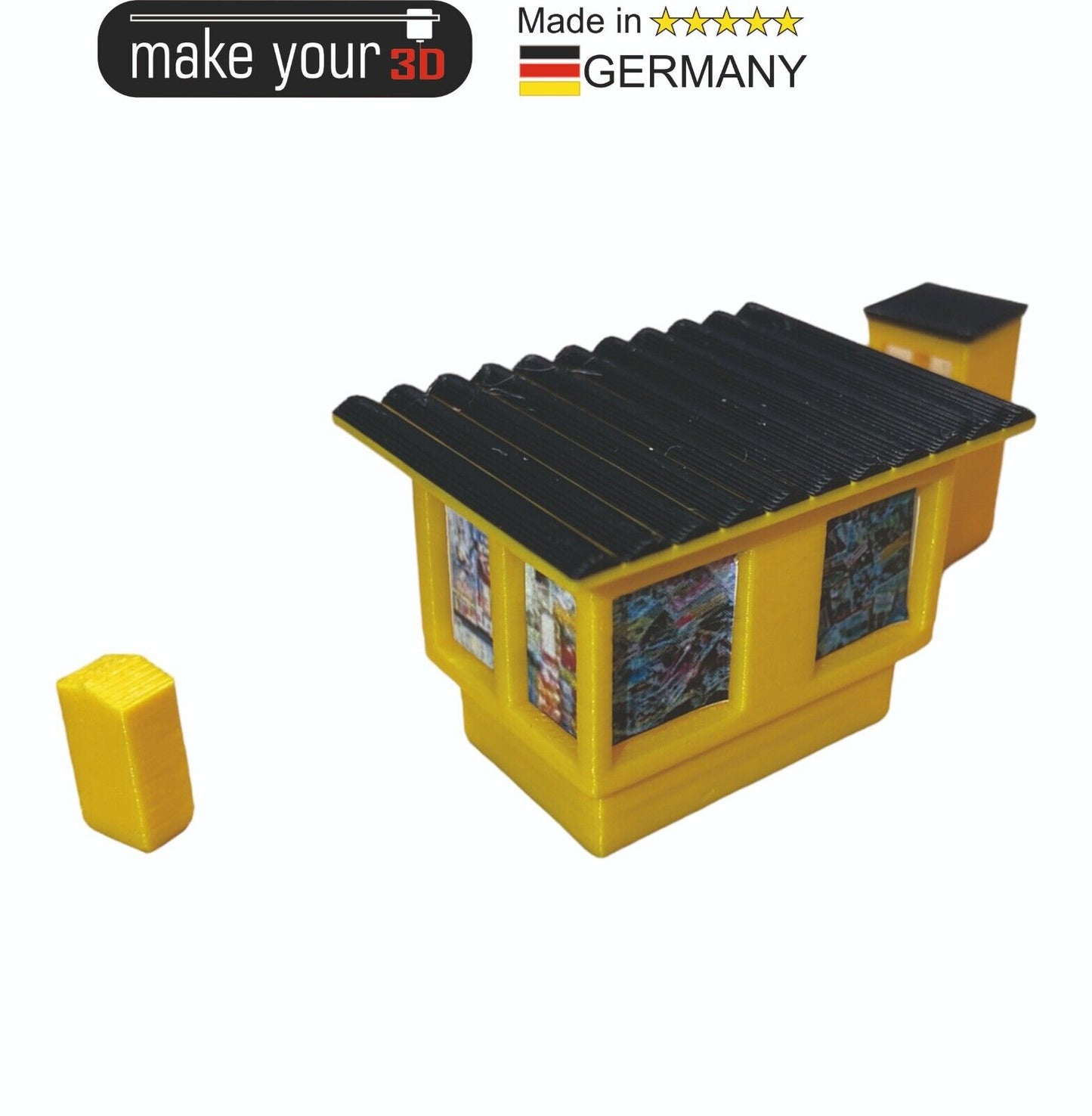 H0 1:87 SET Premium DDR Kiosk mit Telefonzelle und Briefkasten inkl. Decals