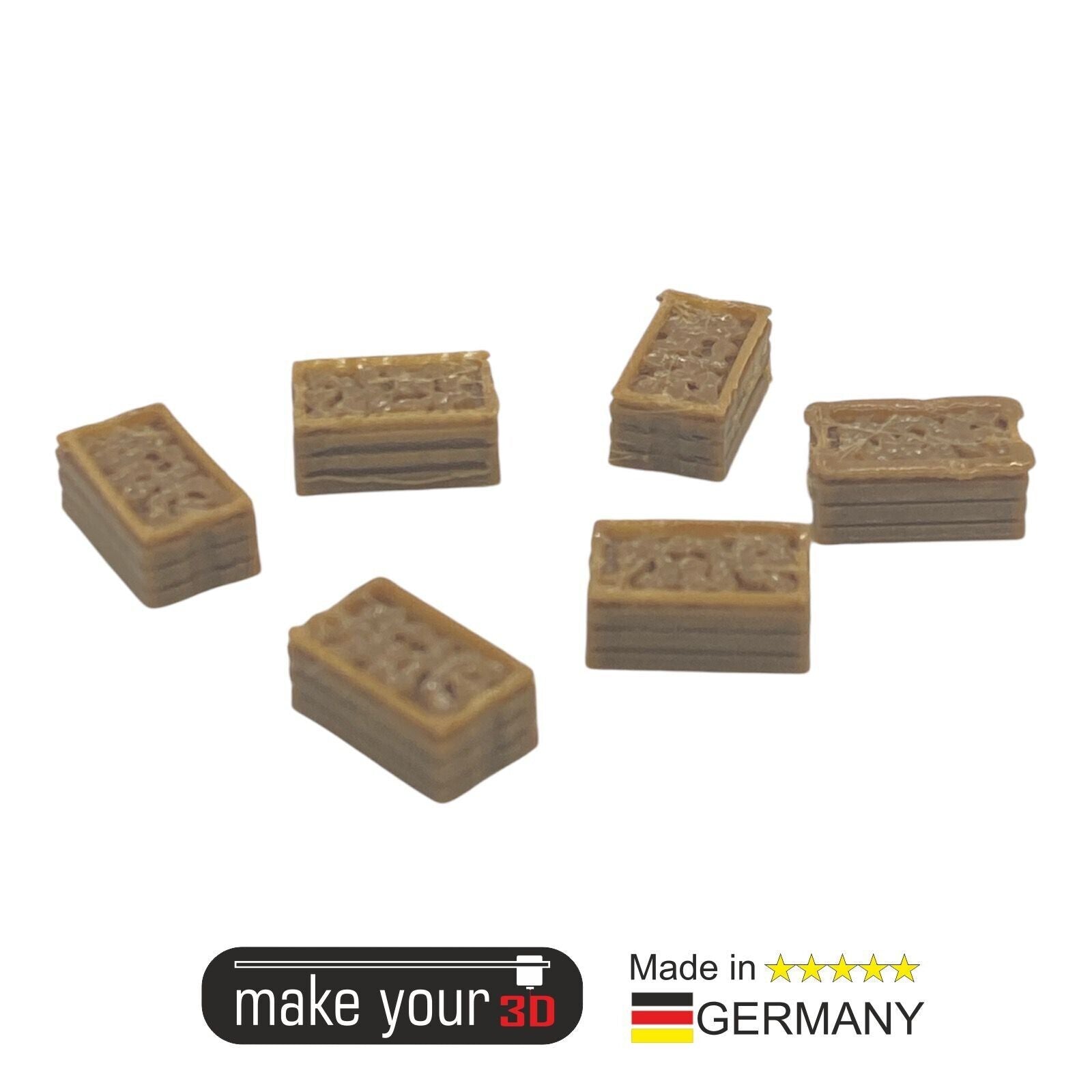 H0 1:87 - 10 Stk. Obstkiste Standard - Wochenmarkt Gemüse Obst Bauernhof Ernte